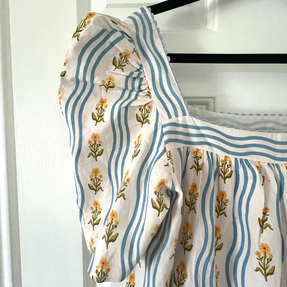 Printfresh Blue, Yellow & Green Patterned Maxi Dress - Picture 6 of 11